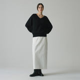 SIST9052 Cotton Purtig Long Skirt_White