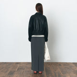 SIST9058 Formal Column Long Skirt_Charcoal