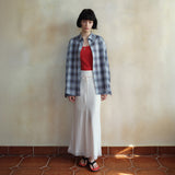 SIST9059 Lace Silky Long Skirt_Cream