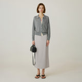 SIST9060 Comfort Daimaru Banding Long Skirt_Greige