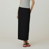 SIST9060 Comfort Daimaru Banding Long Skirt_Black