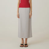 SIST9060 Comfort Daimaru Banding Long Skirt_Greige