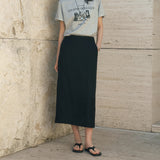 SIST9062 Breeze Wrinkle Skirt_Black