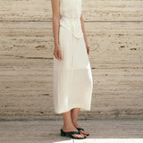 SIST9062 Breeze Wrinkle Skirt_Ivory