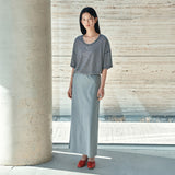 SIST9064 Flow Tension Banding Skirt_Melange Gray