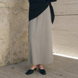 SIST9064 Flow Tension Banding Skirt_Mocha Gray