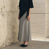 SIST9064 Flow Tension Banding Skirt_Mocha Gray