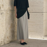 SIST9064 Flow Tension Banding Skirt_Mocha Gray