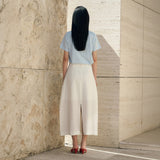 SIST9065 Floral Linen Skirt_Ivory