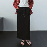 SIST9069 Fatigue Banding Sweat Skirt_Black