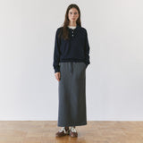 SIST9069 Fatigue Banding Sweat Skirt_Charcoal