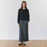 SIST9069 Fatigue Banding Sweat Skirt_Charcoal