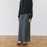 SIST9069 Fatigue Banding Sweat Skirt_Charcoal