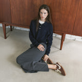 SIST9069 Fatigue Banding Sweat Skirt_Charcoal