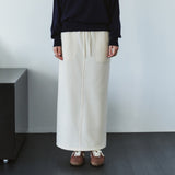 SIST9069 Fatigue Banding Sweat Skirt_Cream