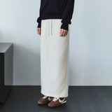 SIST9069 Fatigue Banding Sweat Skirt_Cream