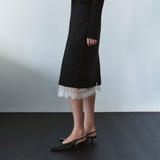 SIST9070 Lace Midi Skirt_Black
