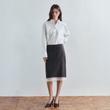 SIST9070 Lace Midi Skirt_Brown