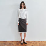 SIST9070 Lace Midi Skirt_Brown