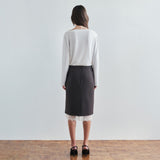 SIST9070 Lace Midi Skirt_Brown