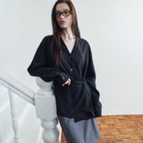 SIST9075 Simple Midi Skirt_Melange gray