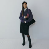SIST9076 Faux Suede Midi Skirt_Black