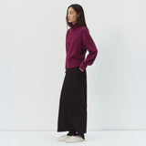 SIST9077 Hairy Maxi Skirt_Black