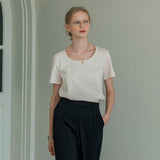 SITP5063 U-neck T-shirt_Cream