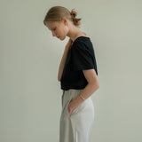 SITP5063 U-neck T-shirt_Black