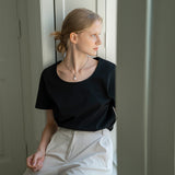 SITP5063 U-neck T-shirt_Black
