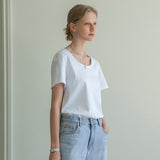 SITP5063 U-neck T-shirt_White
