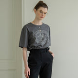 SITP5064 Basset Hound T-shirt_Charcoal