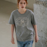 SITP5064 Basset Hound T-shirt_ Melange gray