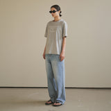 SITP5133 Archive Print Short Sleeve T-Shirt_Melange gray