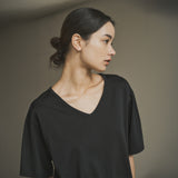 SITP5136 Loose Fit V-Neck Short Sleeve T-Shirt_Black