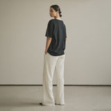 SITP5136 Loose Fit V-Neck Short Sleeve T-Shirt_Black