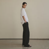 SITP5136 Loose Fit V-Neck Short Sleeve T-Shirt_White