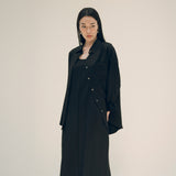 SITP5151 oversized lounge silky shirt_Black