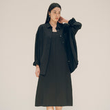 SITP5151 oversized lounge silky shirt_Black