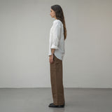SITP5160 Loose Fit Wrinkle Silky Shirt_White