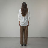 SITP5160 Loose Fit Wrinkle Silky Shirt_White