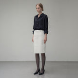SITP5160 Loose Fit Wrinkle Silky Shirt_Black