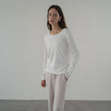 SITP5164 Round Neck Long Sleeve T-Shirt_Ivory