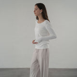 SITP5164 Round Neck Long Sleeve T-Shirt_Ivory