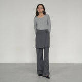 SITP5164 Round Neck Long Sleeve T-Shirt_Melange Gray