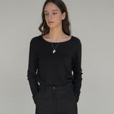 SITP5164 Round Neck Long Sleeve T-Shirt_Black