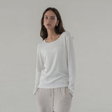 SITP5164 Round Neck Long Sleeve T-Shirt_Ivory