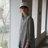 SITP5176 Loose Fit Classic Check Shirt_Black check