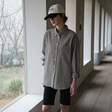 SITP5176 Loose Fit Classic Check Shirt_Black check