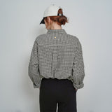 SITP5176 Loose Fit Classic Check Shirt_Black check